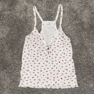 super cute white + flowery tank !!